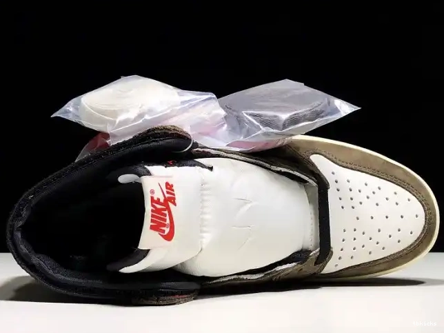 Cheap TBK Air Travis Jordan 100 Scott 1 x 'Mocha' CD4487 High - OG Retro 0423